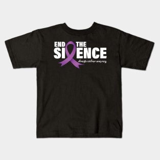 End The Silence Domestic Violence Awareness Kids T-Shirt